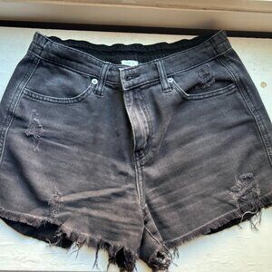 Aerie Daydream Denim/Jean Shorts - Black